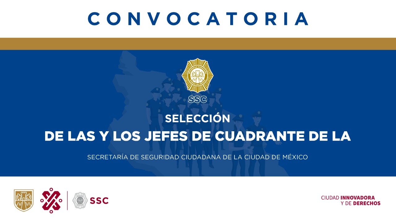 Convocatoria Selección de Instructoras y/o Docentes en la Universidad de la Policía de la CDMX
